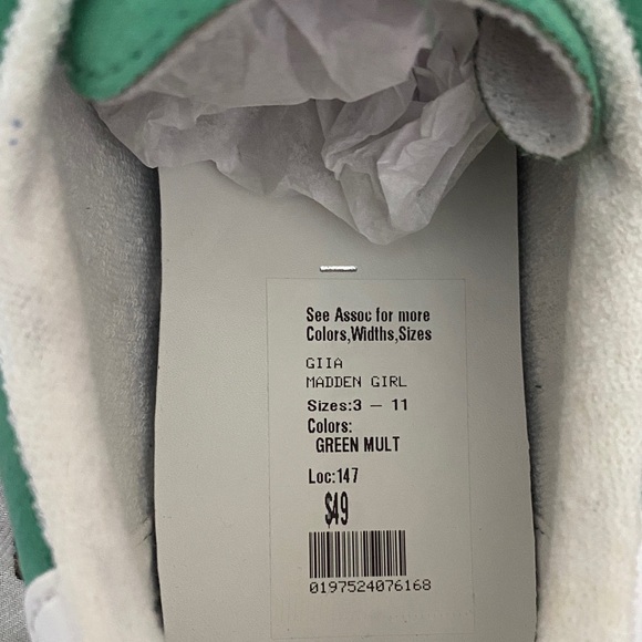 Green Suede Like Retro Runner Sneakers by Madden Girl - Picture 4 of 6